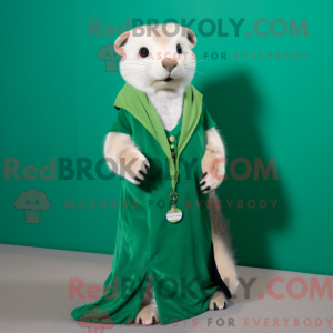 Grøn Ilder maskot kostume...