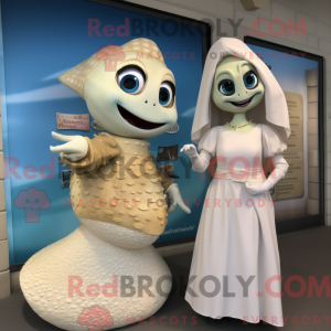Cream Mermaid mascot...