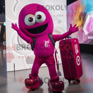 Magenta skateboard maskot...