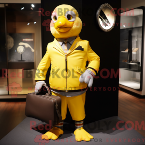 Guld Canary maskot kostume...