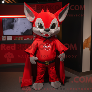Red Bat maskot kostume...
