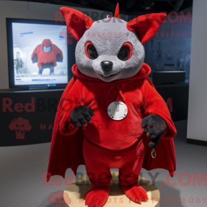 Red Bat mascottekostuum...