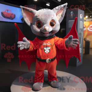 Red Bat mascot costume...