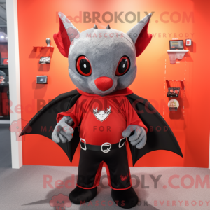 Rote Fledermaus Maskottchen...