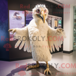 Crème gier mascottekostuum...