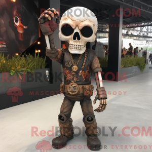 Rust Skull maskot kostume...