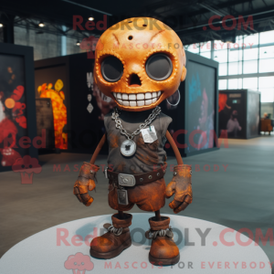 Rust Skull maskot kostume...