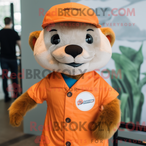 Orange Ilder maskot kostume...