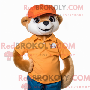 Orange Ferret mascot...