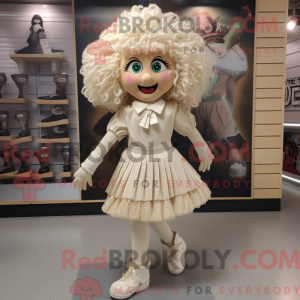 Beige irske dansesko maskot...