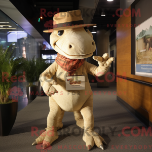 Beige Tyrannosaurus mascot...