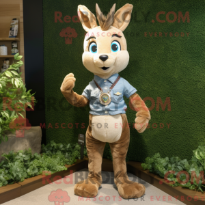 Beige rådyr maskot kostym...