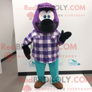 Teal Eggplant Maskottchen...