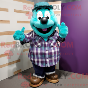 Teal Eggplant Maskottchen...
