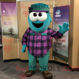 Teal Eggplant mascot...