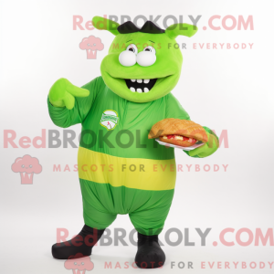 Postava maskota Lime Green...