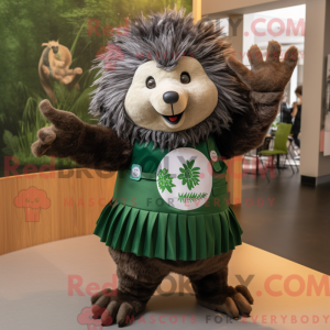 Mascotte de porc-épic vert...