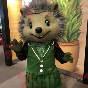 Skovgrøn Porcupine maskot...