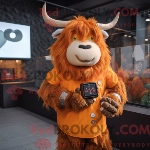 Orange Yak Maskottchen...