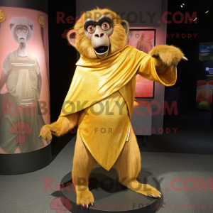 Goldener Pavian Maskottchen...