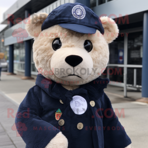 Navy Bear maskot kostume...