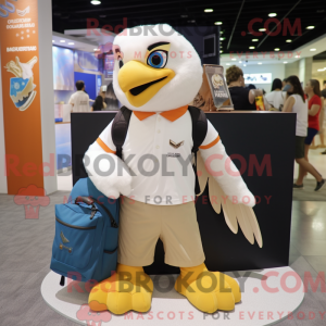 Cream Eagle-mascottekostuum...