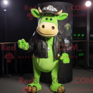 Lime Green Jersey Cow...