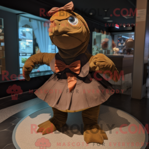 Brown Sea Turtle mascot...
