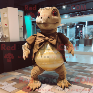 Brown Sea Turtle mascot...