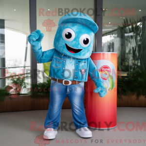 Turquoise frisdrankblikje...