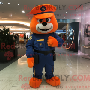 Orange Navy Soldier maskot...