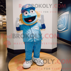 Blauw Gyro-mascottekostuum...