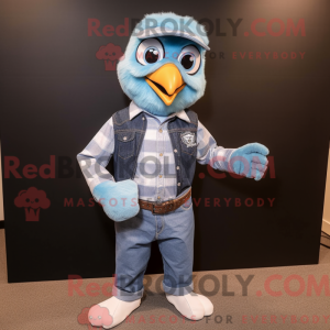 Sky Blue Hawk maskot...
