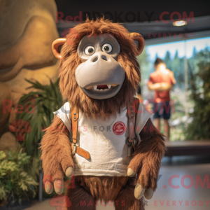 Rust Baboon mascot costume...