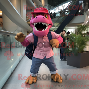 Rosa T Rex máscara de...