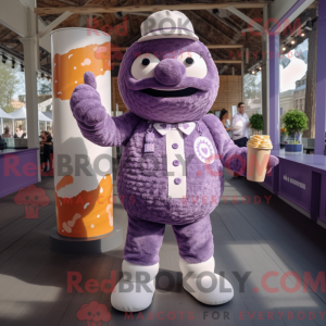 Paars ijs-mascottekostuum...