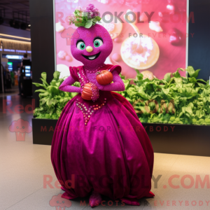 Magenta Beet maskot drakt...