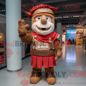 Brown Roman Soldier mascot...
