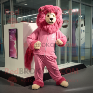 Pink Tamer Lion maskot...