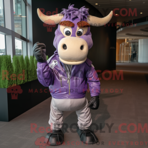 Lavender Zebu mascot...