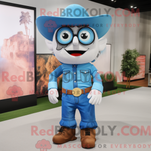 Sky Blue Cowboy maskot...