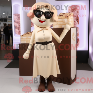 Beige Chocolate Bar mascot...