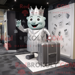 Silver King mascot costume...