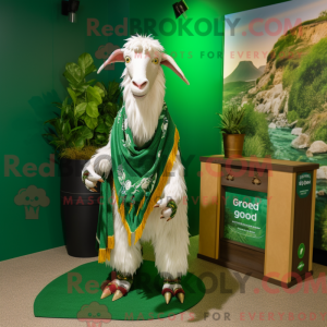 Green Boer Goat mascot...