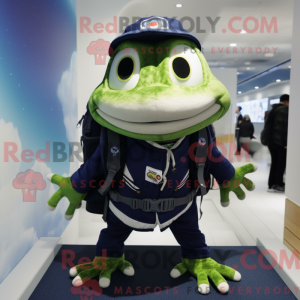 Maskotdraktfigura Navy Frog...