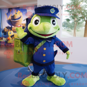 Postava maskota Navy Frog...
