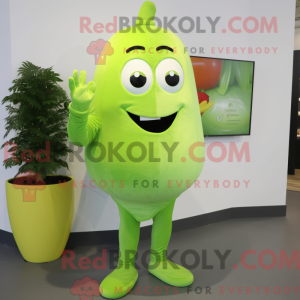 Lime Green Squash mascot...