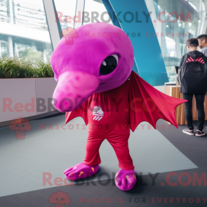 Magenta Stingray maskot...