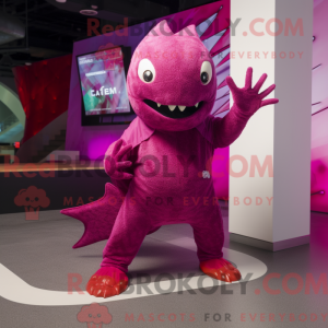 Magenta Stingray maskot...