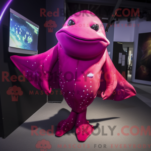 Magenta Stingray maskot...